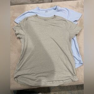 Madewell Light Blue and Light Green Crew Neck Tees